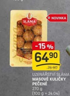 Pečené masové kuličky Sláma