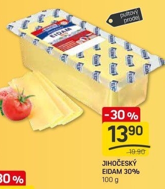 Sýr Eidam Jihočeský 30% Madeta
