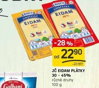 Sýr Eidam Jihočeský Madeta