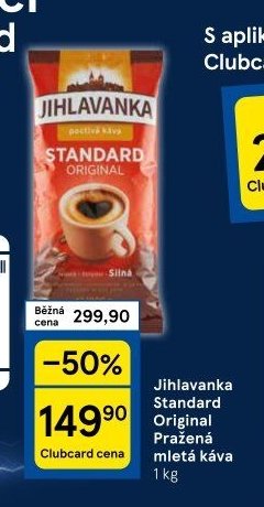 Jihlavanka Standard Original Pražená mletá káva