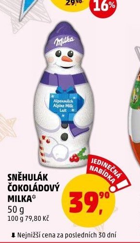 Sněhulák čokoládový Milka