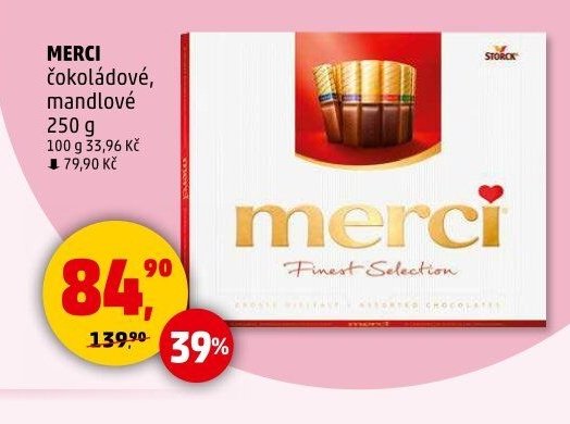 MERCI čokoládové, mandlové