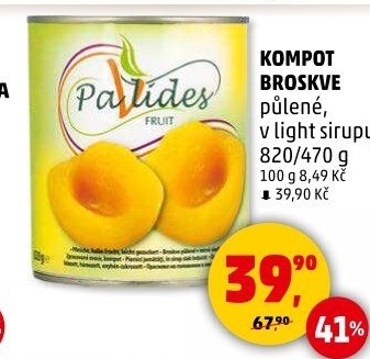 Kompot broskve Pavlides