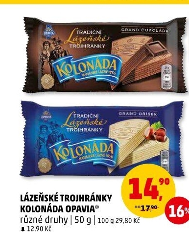 Oplatky trojhránky Kolonáda Opavia