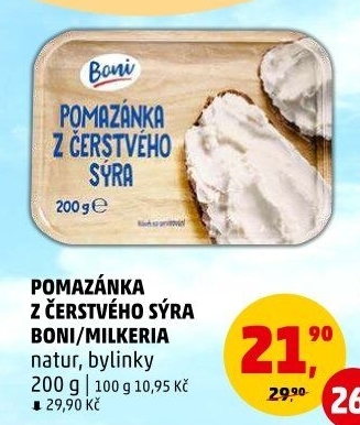 Pomazánka z čerstvého sýra Boni