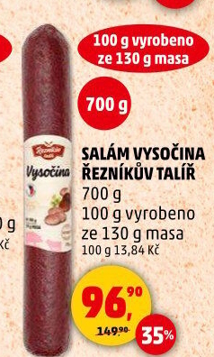 Salám Vysočina Řezníkův talíř