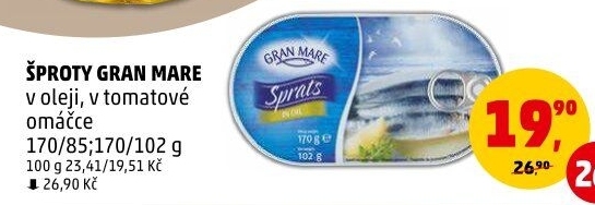 Šproty v oleji Gran Mare