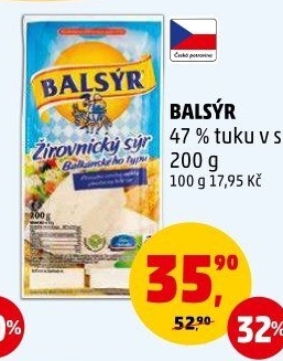 Sýr Balsýr Mlékárna Žirovnice