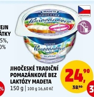Tradiční pomazánkové bez laktózy Jihočeské Madeta