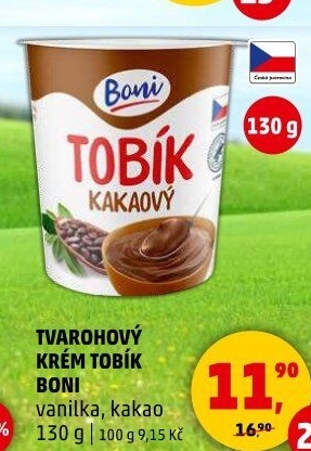 Tvarohový krém Tobík Boni