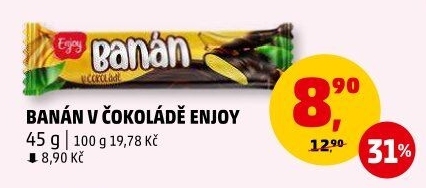 Tyčinka Banány v čokoládě Enjoy
