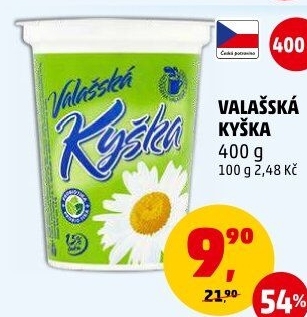 Valašská kyška Mlékárna Valašské Meziříčí