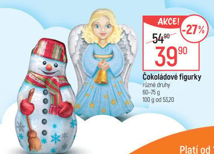 Čokoládové figurky vánoční