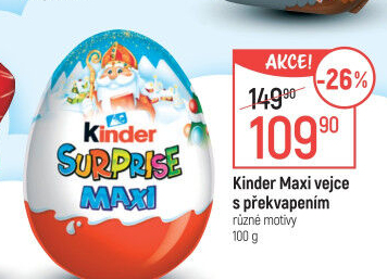 Čokoládové vajíčko s překvapením Maxi Kinder Surprise