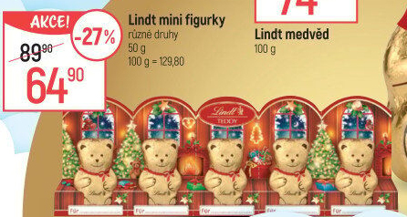 Čokoládový mini medvídek Lindt