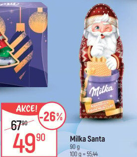 Čokoládový Santa Milka