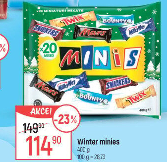 Tyčinky čokoládové Mix Minis Mars