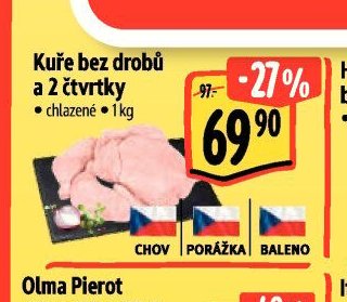 Kuře bez drobů a 2 čtvrtky