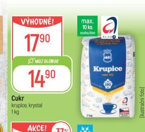 Cukr krupice, krystal