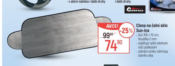 Clona na čelní sklo Sun-Ice