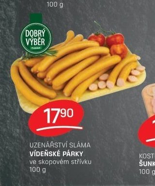 UZENÁŘSTVÍ SLÁMA VÍDEŇSKÉ PÁRKY