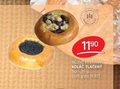 Různé pekárny koláč tlačený
