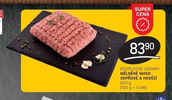 Kostelecké uzeniny mleté maso vepřové a hovězí