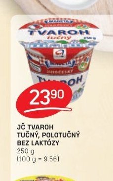 JČ TVAROH TUČNÝ, POLOTUČNÝ BEZ LAKTÓZY 250 g