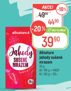 Mrazem sušené jahody Allnature