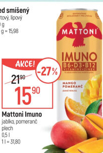 Ochucená voda Mattoni Imuno