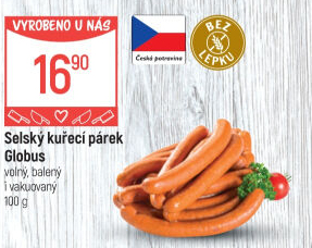Párky kuřecí Selské Globus