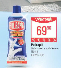 Čistič na vodní kámen Pulirapid