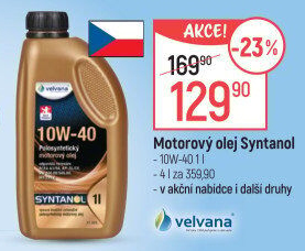 Motorový olej 10W - 40 Velvana