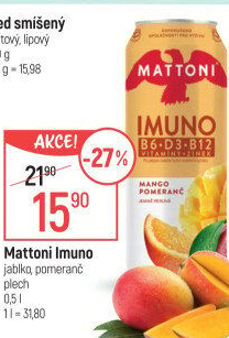 Ochucená voda Mattoni Imuno