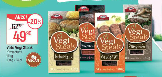 Produkty Vegi Steak Veto