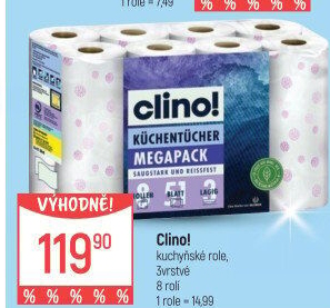 Utěrky kuchyňské 3vrstvé Clino!