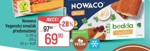 Veganský obalovaný sýr Bedda Nowaco