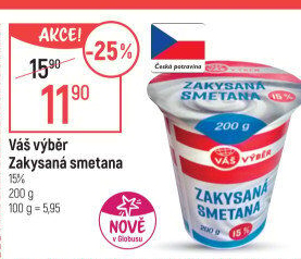 Zakysaná smetana 15% Váš Výběr