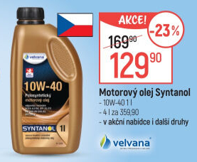 Motorový olej 10W - 40 Velvana