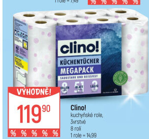 Utěrky kuchyňské 3vrstvé Clino!