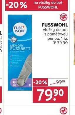FUSSWOHL vložky do bot s paměťovou pěnou, 1 ks