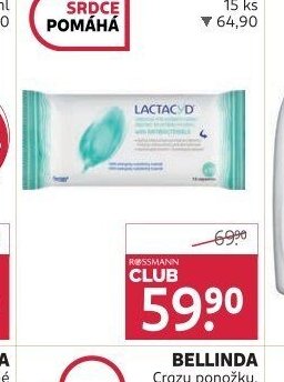 LACTACYD antibakteriální intimní ubrousky, 15 ks