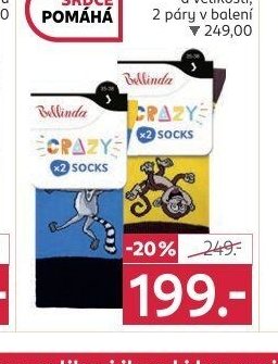 BELLINDA Crazy ponožky, různé barvy a velikosti, 2 páry v balení