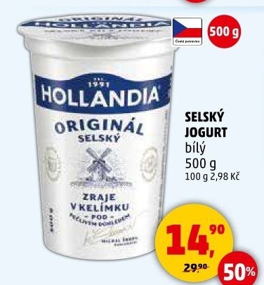 Bílý jogurt selský Hollandia