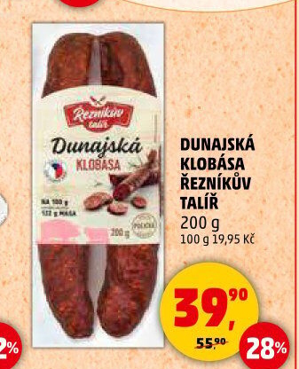 Dunajská klobása Řezníkův talíř