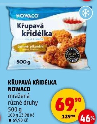 Křupavá křidélka mražená Nowaco