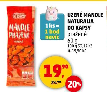 Mandle uzené pražené Naturalia