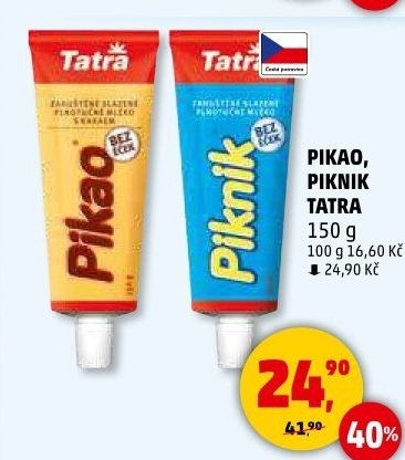 Mléko kondenzované Piknik Tatra