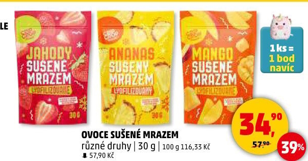 Mrazem sušené ovoce Crip Crop