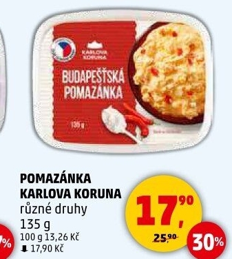 Pomazánky Karlova Koruna